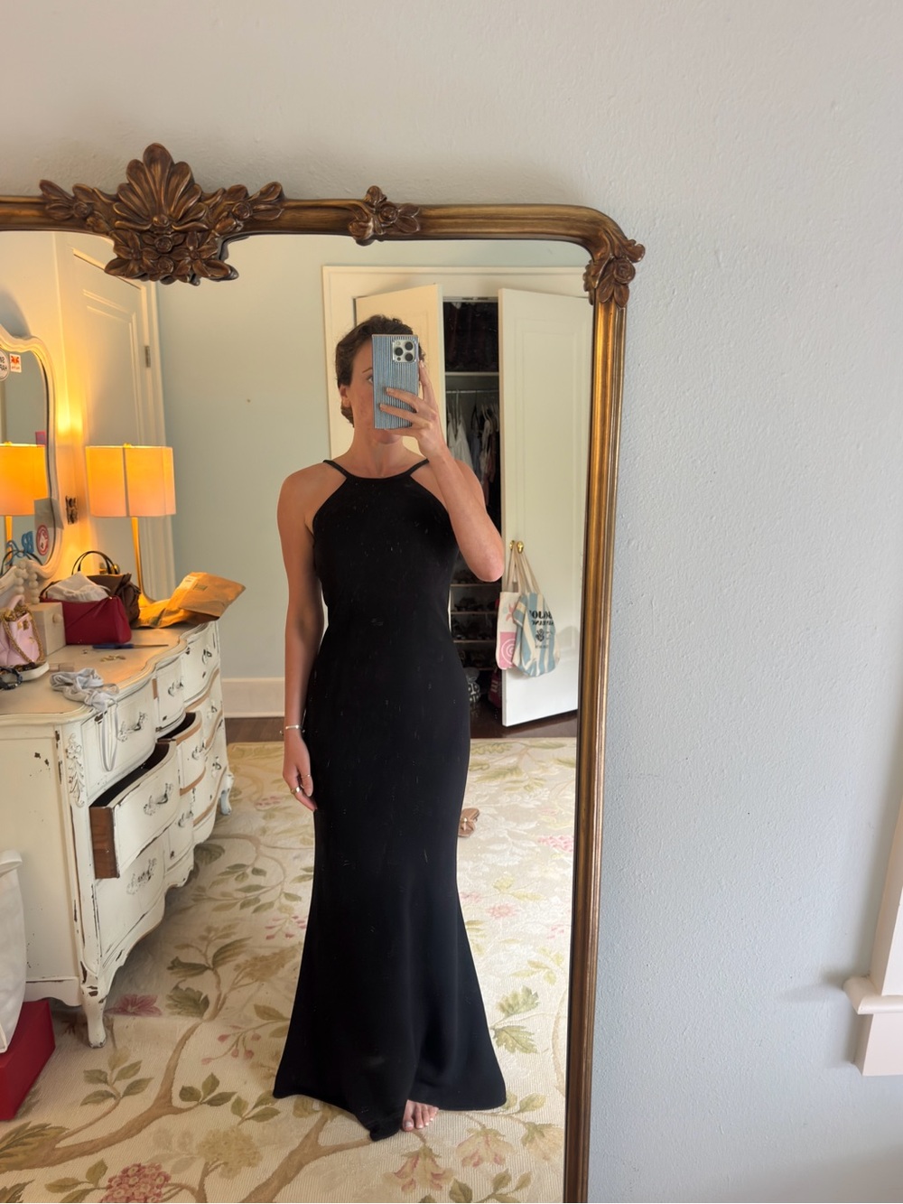 Calvin Klein Black Halter-Style Maxi Dress